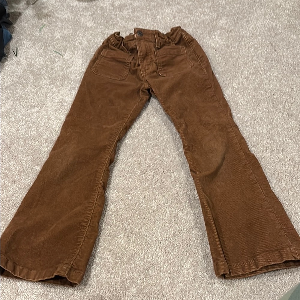 Brown Corduroy Flare Pants